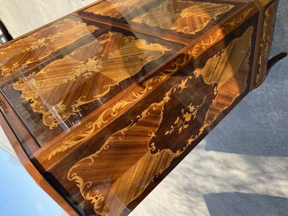 Винтидж шкаф интарзия Louis XV стил Франция 1930