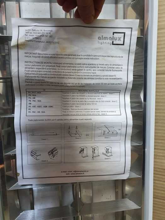 Corp iluminat ALMALUX Neon 130cm lampi incluse Osram Nou