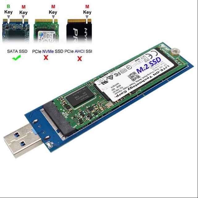 Кутия за външен SSD M.2 хард диск Asmedia (SSD Флаш памет)