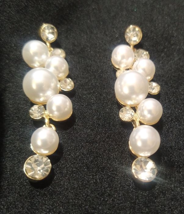 Официални висящи перлени обеци