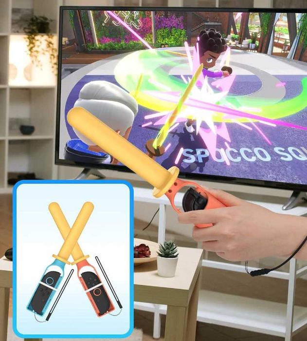 Комплект аксесоари 12в1 Nintendo Switch 1 / OLED / NS2 - голф стикове, мечове, тенис motion controller представки