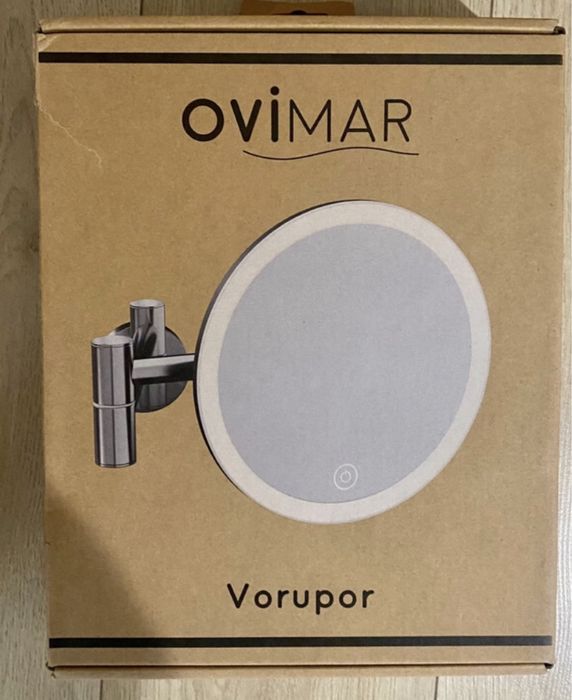 Oglindă cosmetică/machiaj cu iluminare ,încărcare USB, mărire 5x, cu lumină, rotire 360°.