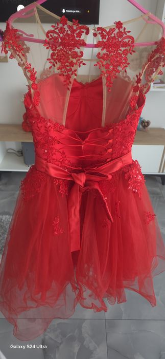 Rochie lucrata manual cu corset