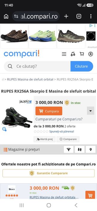 Masina de slefuit orbital,Rupes.