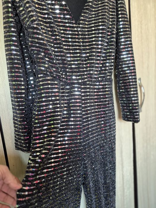 Salopetă argintie de ocazie