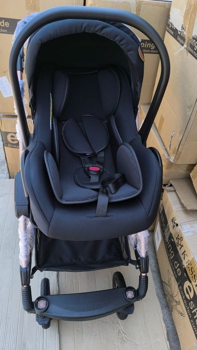 Комбинирана количка 3 в 1 вкл. кош за новородено/кола, зимен/летен кош