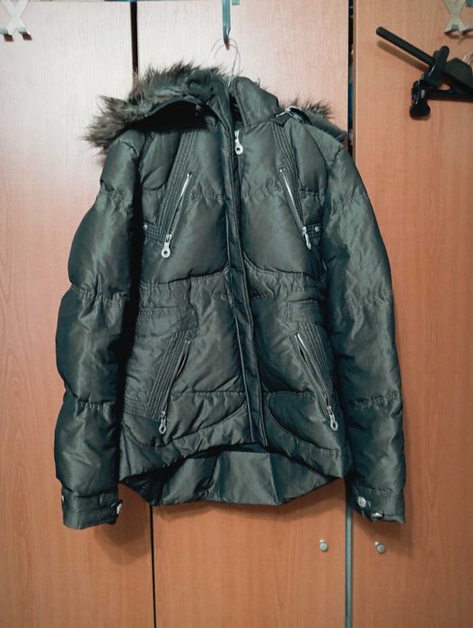 Jacheta/Geaca Maron sidef Next UK, umplutura puf+pene, calduroasa