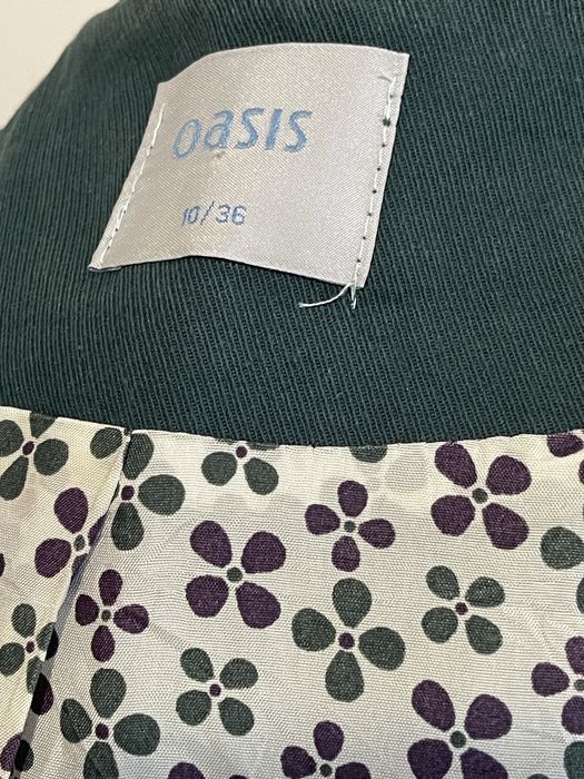 Trench pardesiu verde din bumbac marimea S Oasis