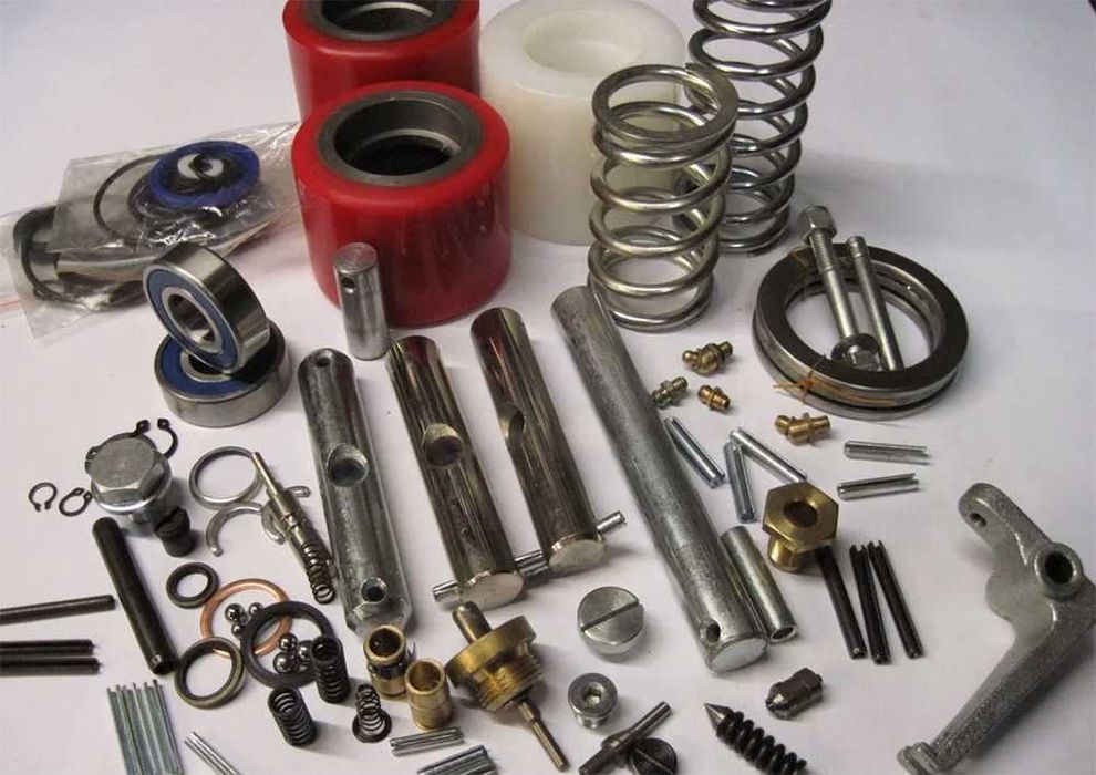 запчасти для рохли гидравлич. тележек ролик вилки палец  ручки сальник