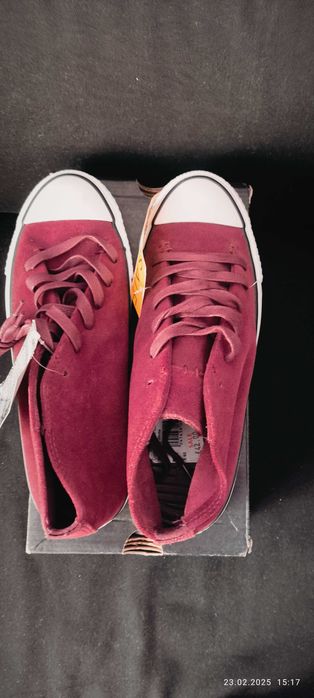 CONVERSE tenisi high piele bordo 39,noi in cutie