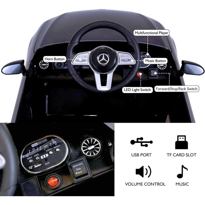 Акумулаторна кола Mercedes Benz CLS350  12V с меки гуми