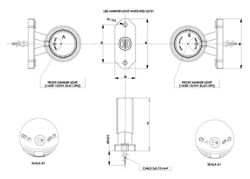 lampa gabarit led ld721