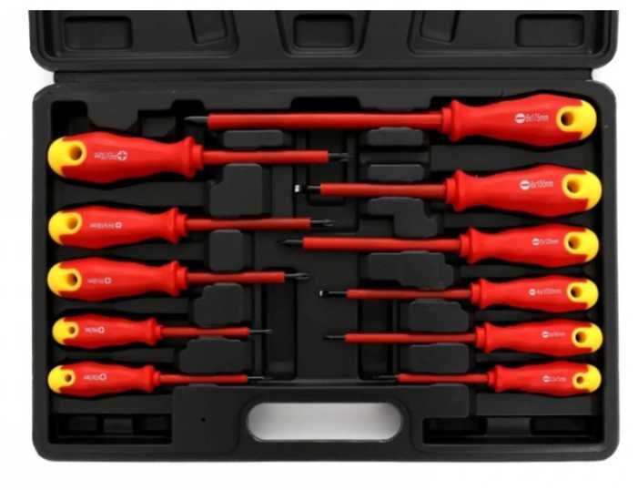 Отвертки, изолирани, закалени, магнитни, комплект 12 части TBS6601AT