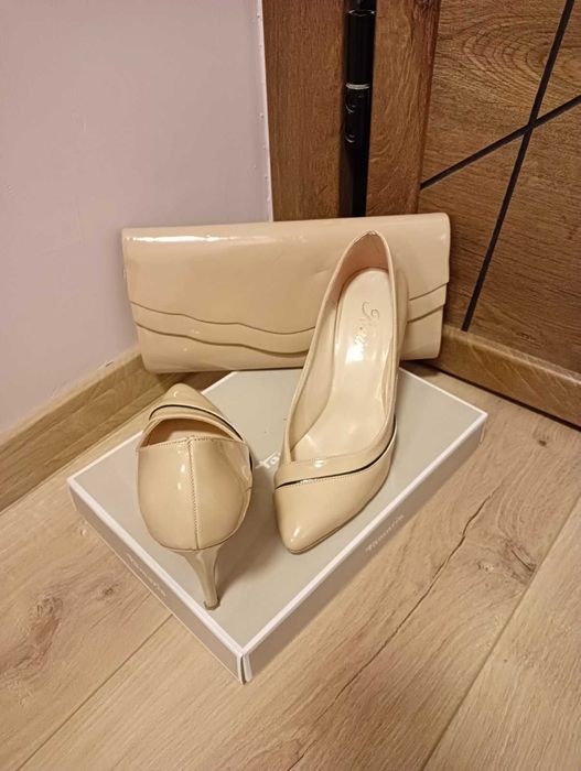 Лачени Обувки с чанта