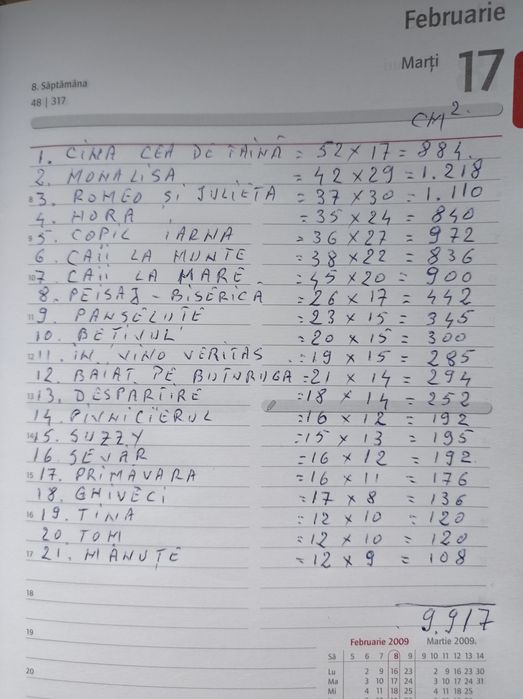 Goblenuri cusute manual pe pânză milimetrică diferite dimensiuni