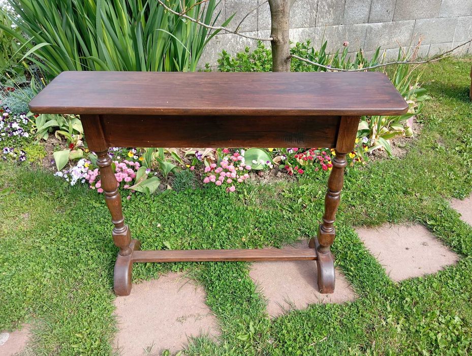 Consola (masuta, masa, etajera) vintage lemn masiv