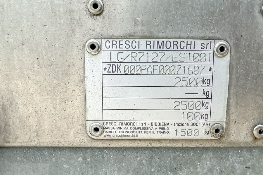 Двуосно алуминиево ремарке (фургон / автовоз) Cresci AF 25L