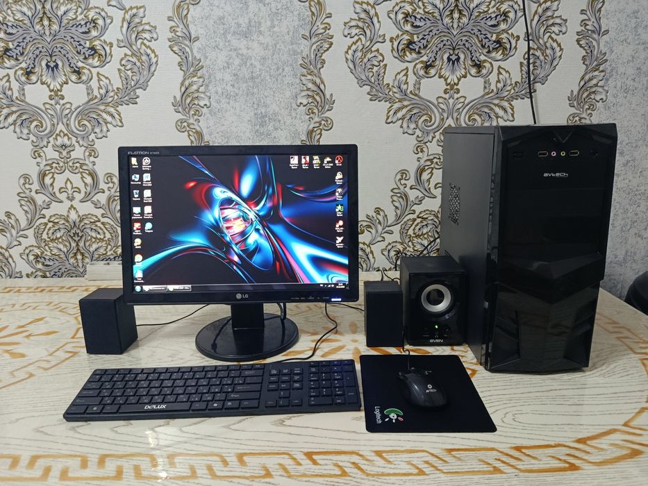 Kompyuter damashniy arzon sotiladi. LG Komplekt