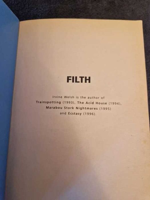 Memorabilia Filth Irvine Welsh signed autograf semnatura carte semnat