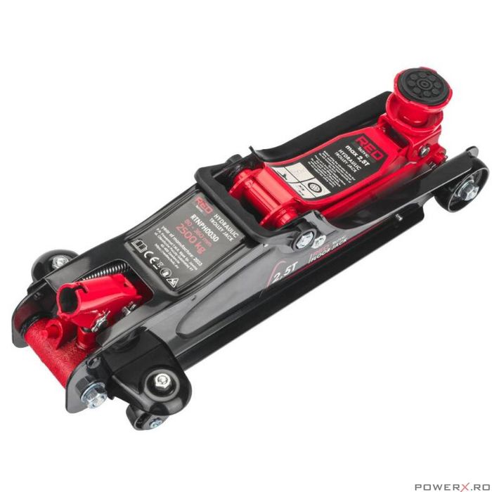 Cric hidraulic tip crocodil 2.5 tone, cu garda joasa, 85 mm-360mm, Red