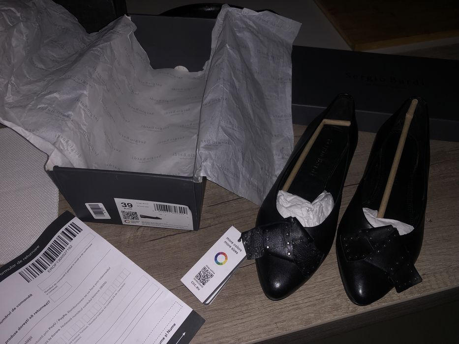 Balerini piele Sergio Bardi, noi cu eticheta, mar. 39