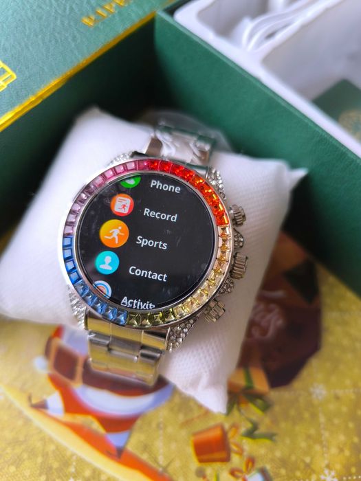 Нов  Rolex smart watch   rolex с камъни Ролекс вид смарт часовник