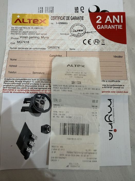 Volan gaming myria mg7418