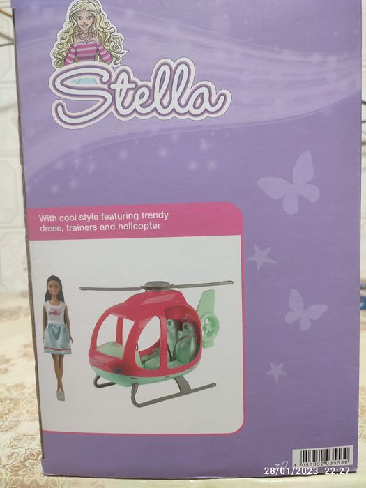 Jucărie STELLA păpușă și elicopter pentru copii de la 3 ani