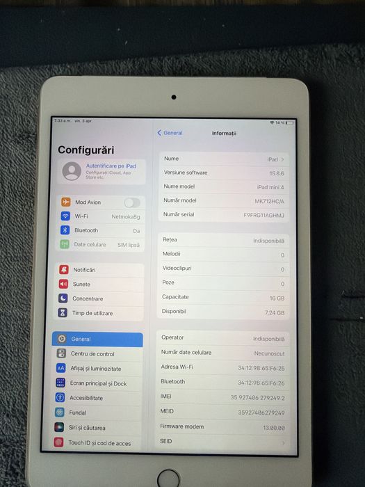 Apple Ipad Mini 3 16g Gold