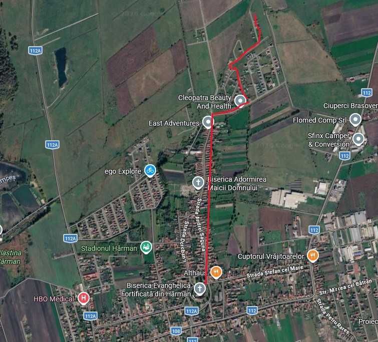Teren intravilan 500 mp – Hărman, str. Veronica Micle – front 20 m