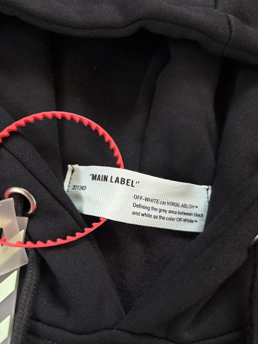 Off-White Hoodie Black White Stripes – L – Nou cu etichetă
