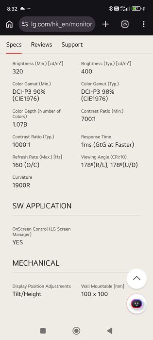 lg 34gn850-b (3440 x 1440) монитор
