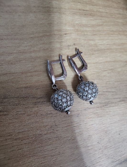 Серебро серьги 2 пары