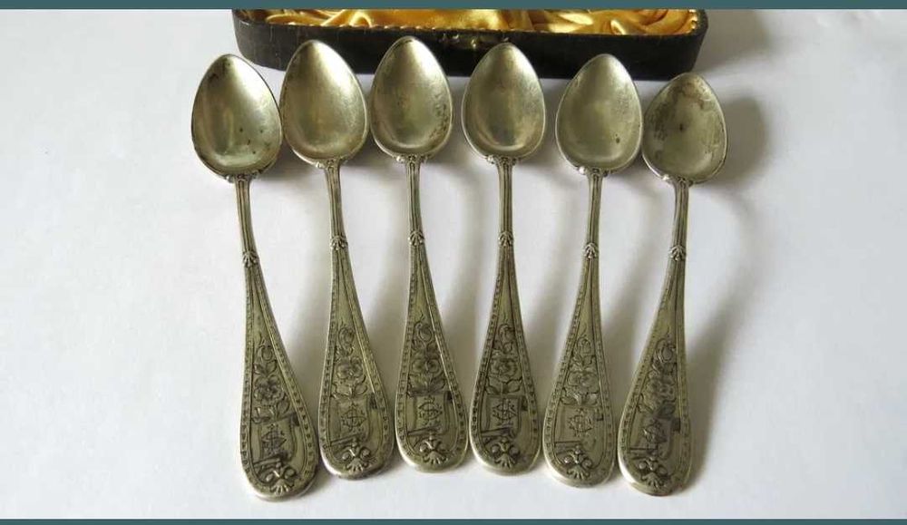 Set lingurite argint masiv romanesti