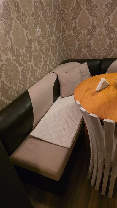 Ъглов диван с разтигаща се част за спане