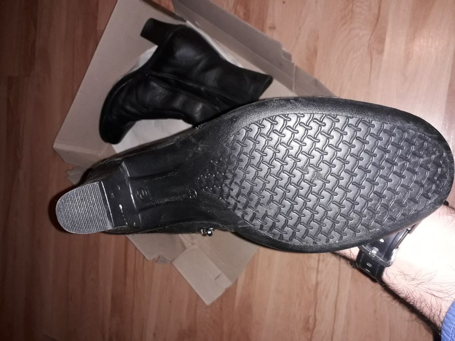 Дамски боти естествена кожа, набук