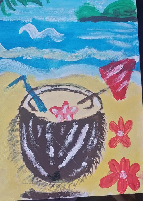 Картина сладки животни на платно  24x30 см