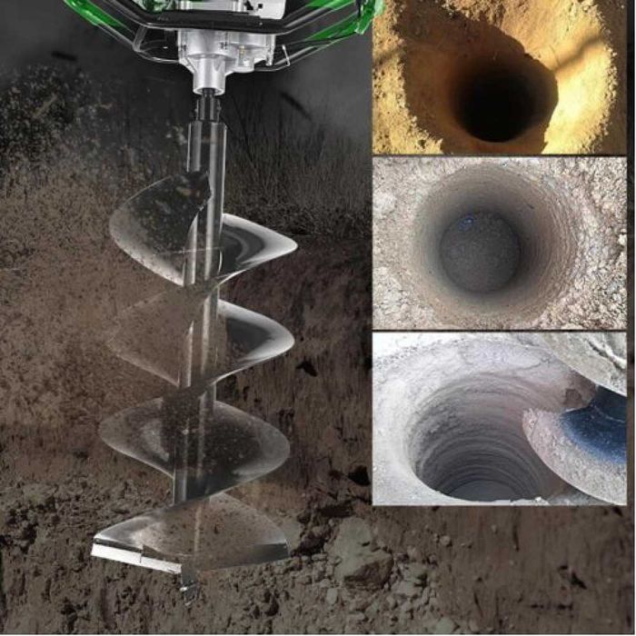 Немски Моторен Свредел Бензинов 74 кубика + 200 mm бургия подарък