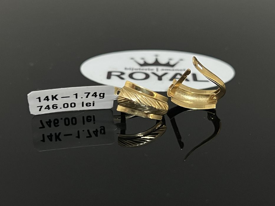 Bijuteria Royal CB : Cercei dama aur 14k 585 1,74 grame