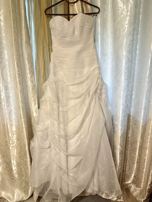 Rochie mireasa masura 38-40, organza, tulle, tafta