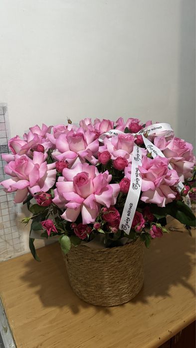 Цветы  в корзине