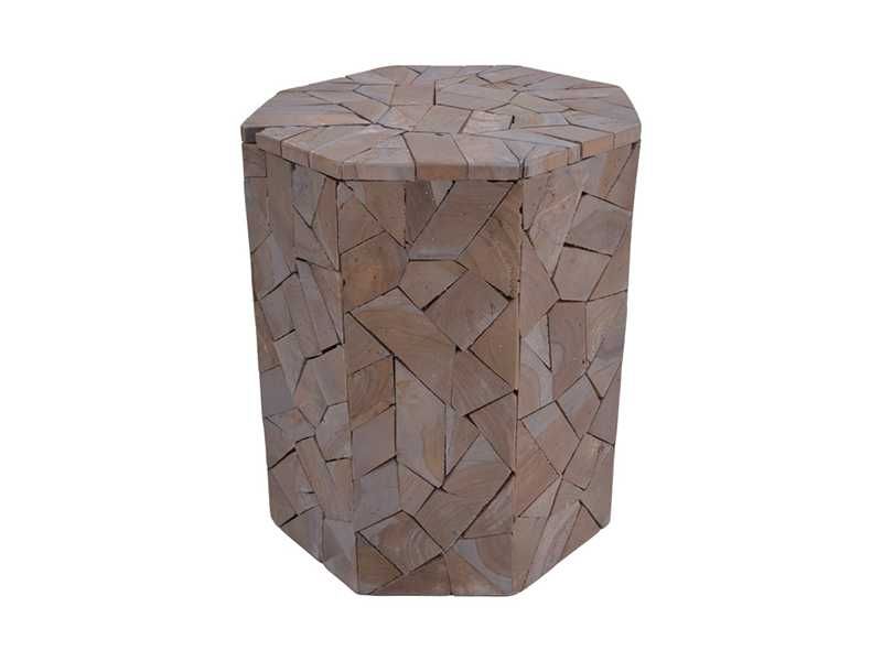 Табуретка, Inart, Сив, Дърво, 32х32х40см.