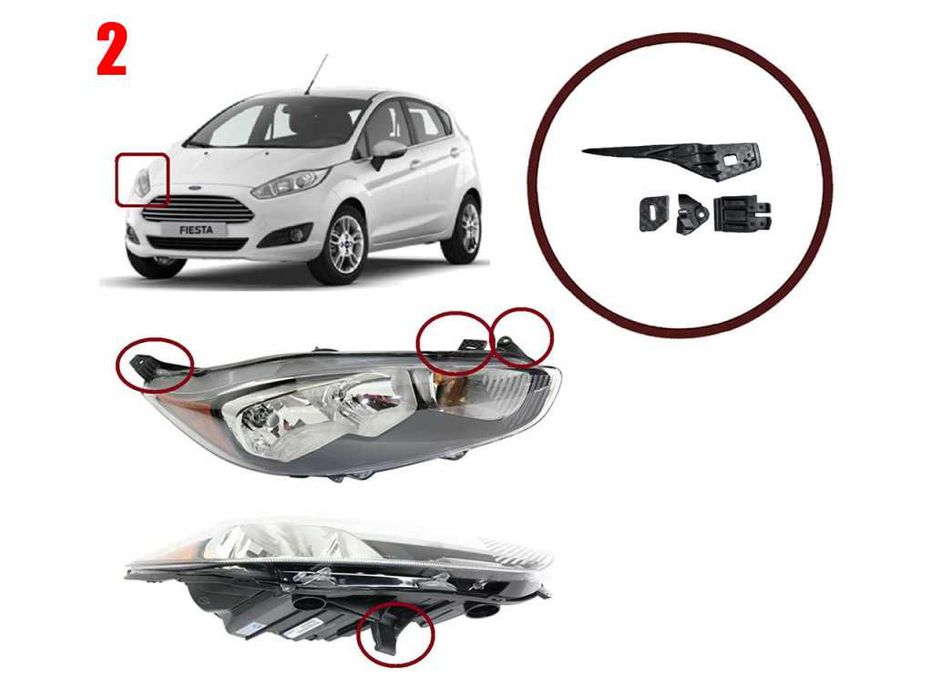 Щипки за захващане на фар Ford Fiesta MK6 , Ford Transit Courier