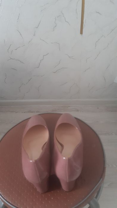 Туфли каблук лак