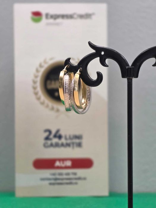 Cercei aur 14K 2.32g [Ag45 Bacau1 B.5110.4] - Garante 2 ani