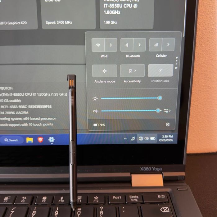 Lenovo ThinkPad X380 Yoga i7-8550U SSD 512GB RAM 8GB | TrueShopPC