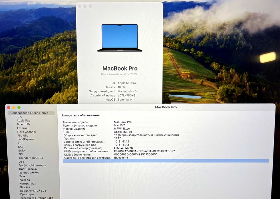 MacBook Pro, 16-дюймовый, 18 ГБ