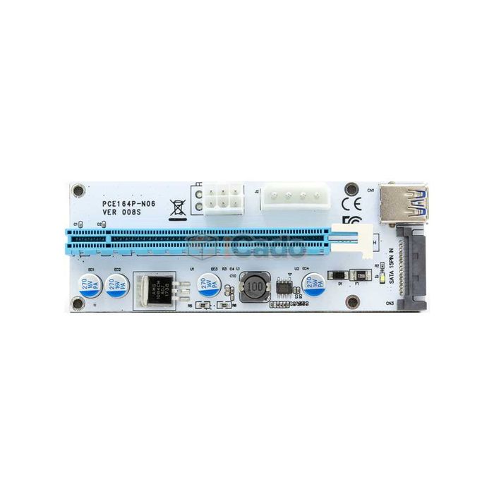 Riser PCI-E Ver 008s, 1x to 16x, 4, 6 pini / S-ATA, USB