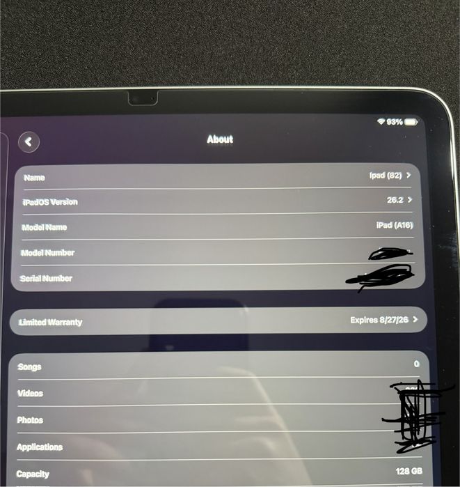 Apple Ipad 11(a16)