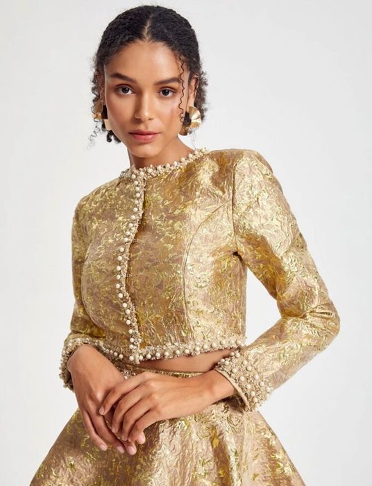 Дамска златист сет от тафта